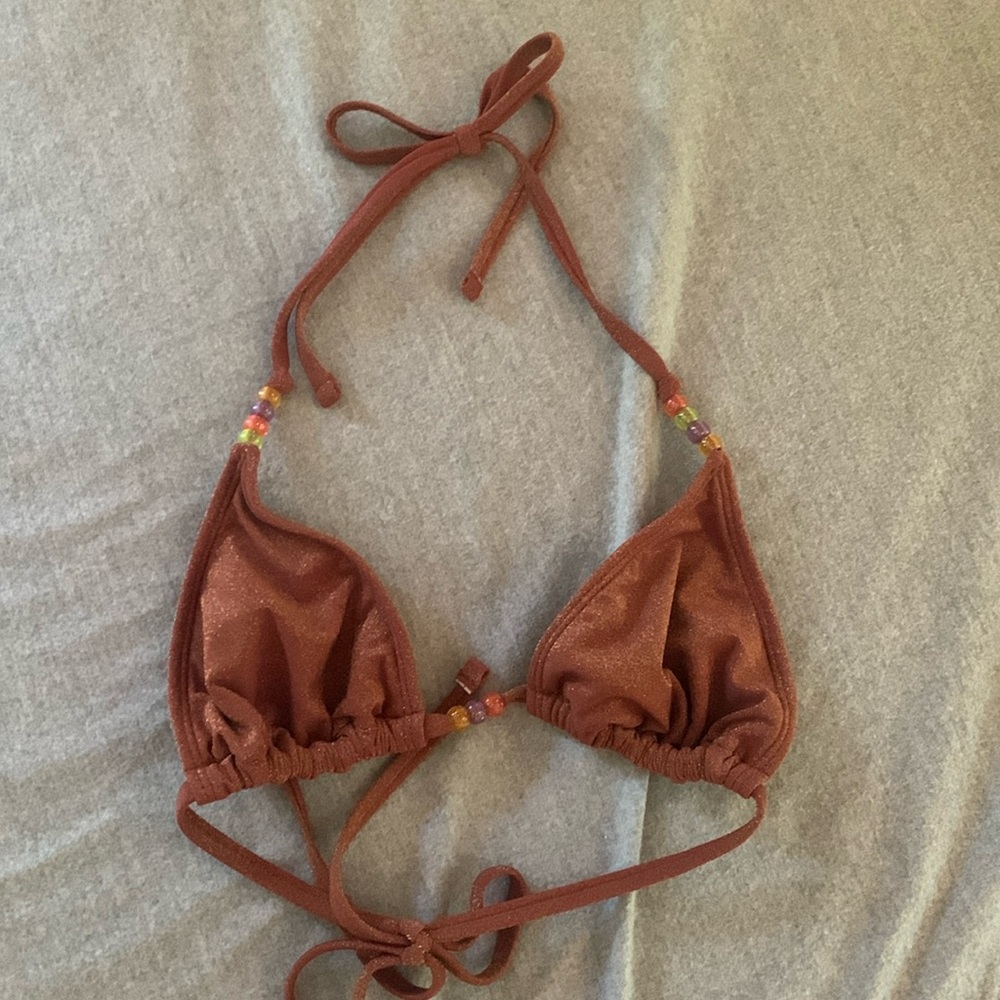 Sparkle beaded bikini top